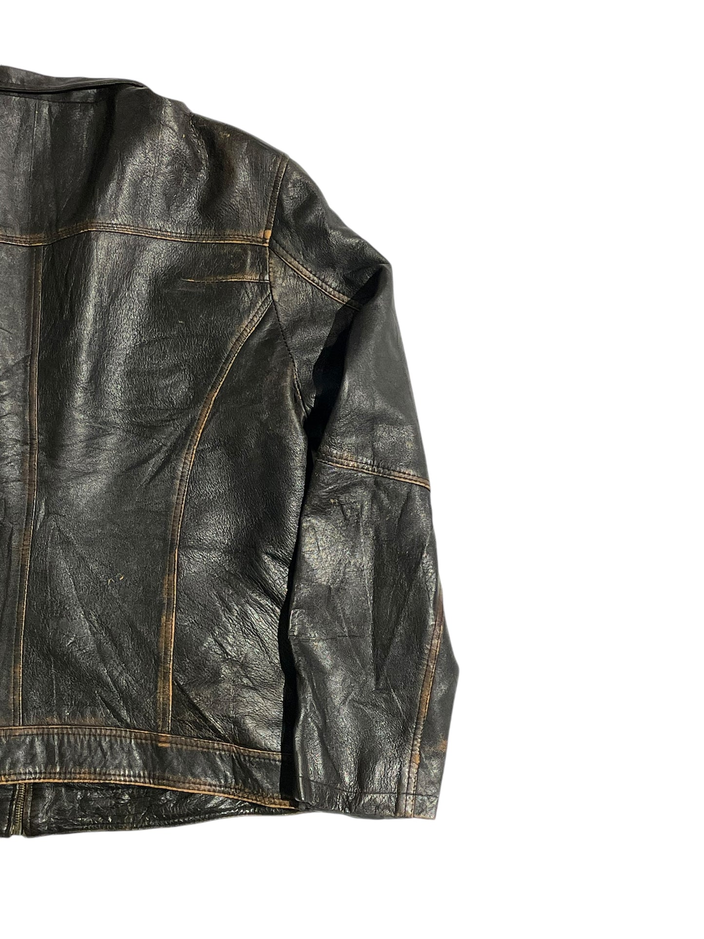 Mod art vintage leather jacket