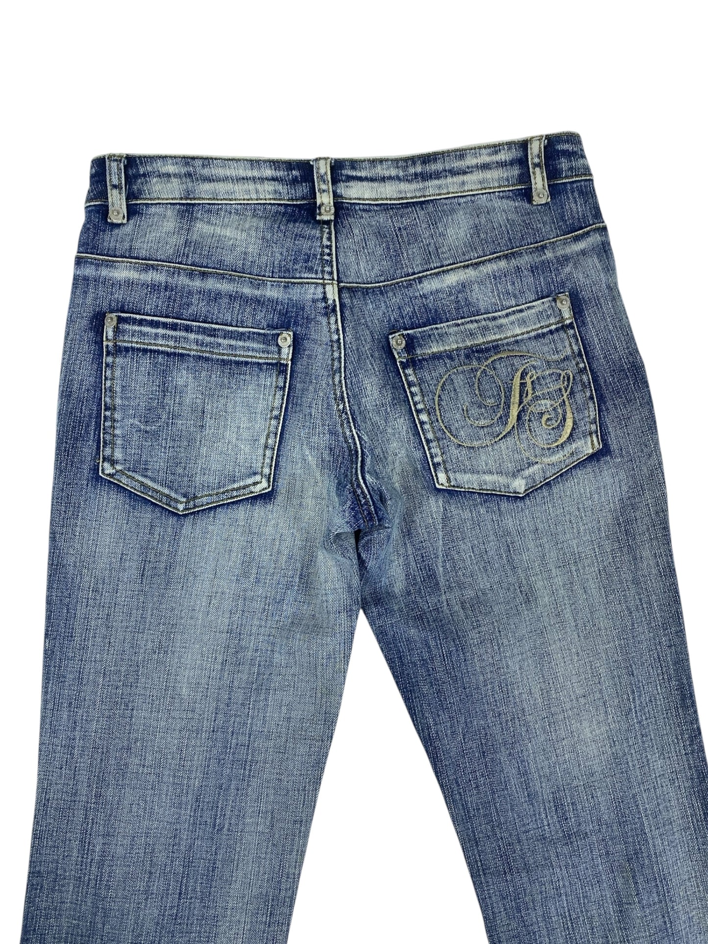 Fishbone bootcut denim jeans