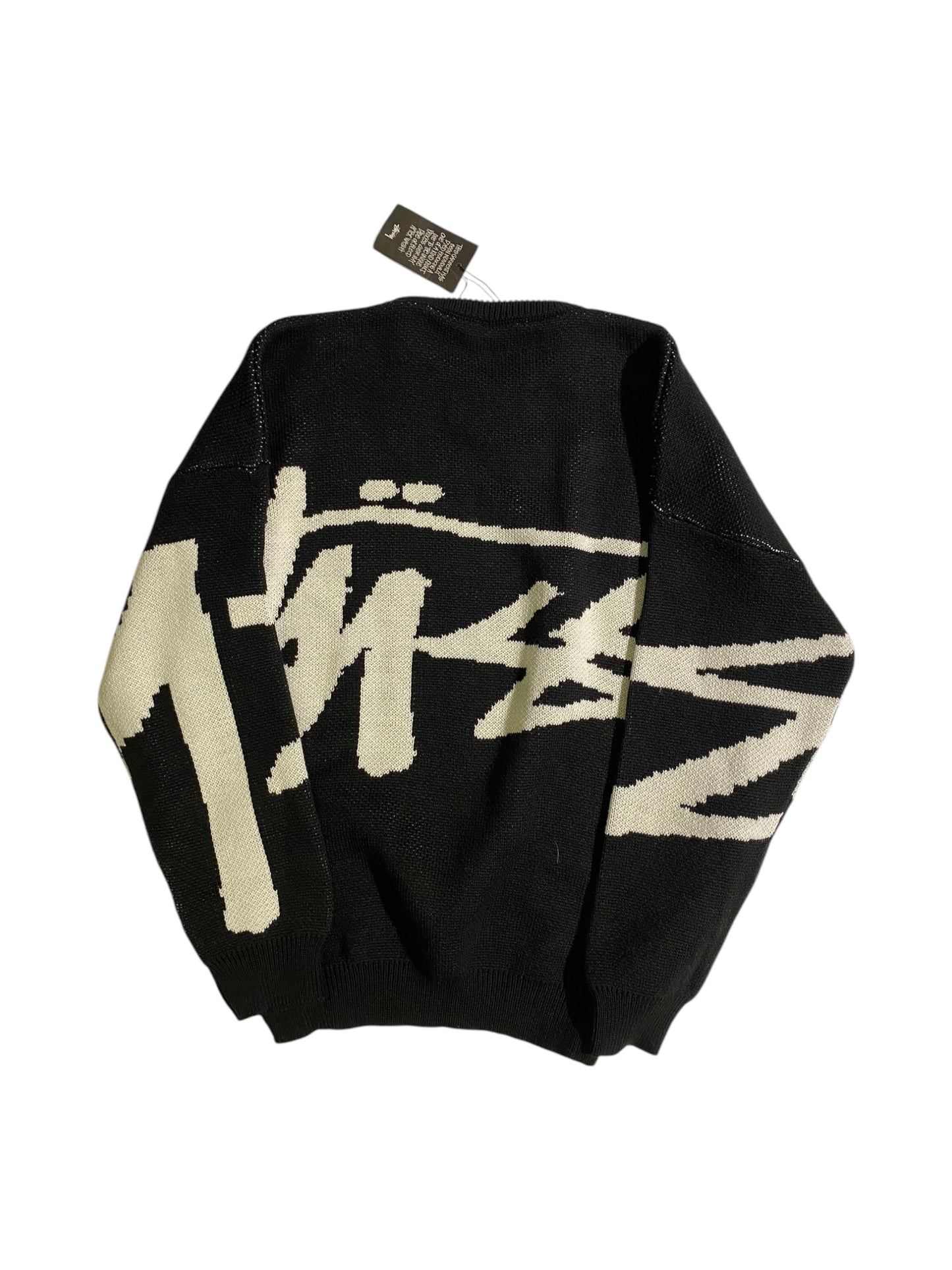 Stüssy spellout AOP knit sweater