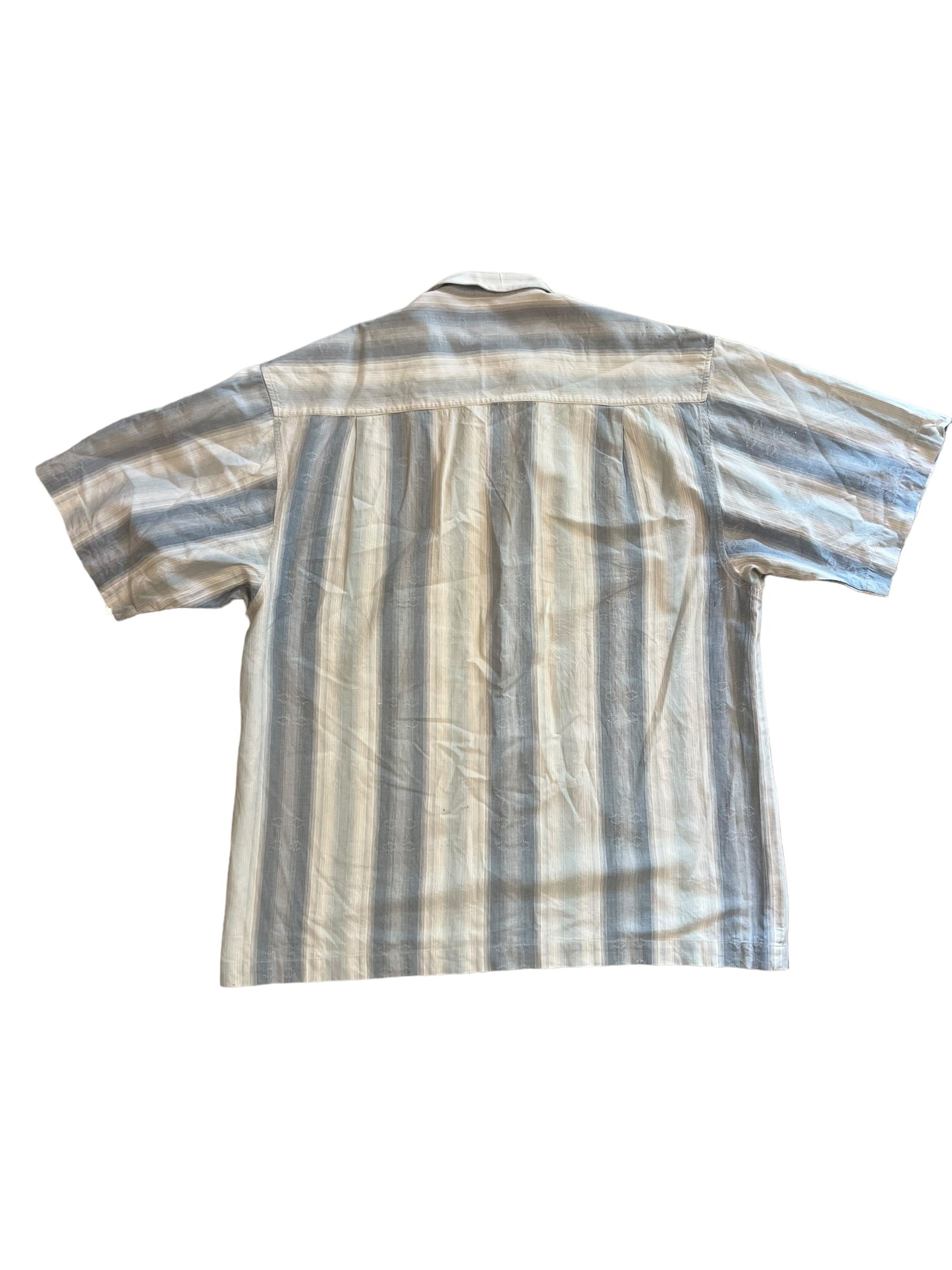 Rusty blue embroidered summer shirt