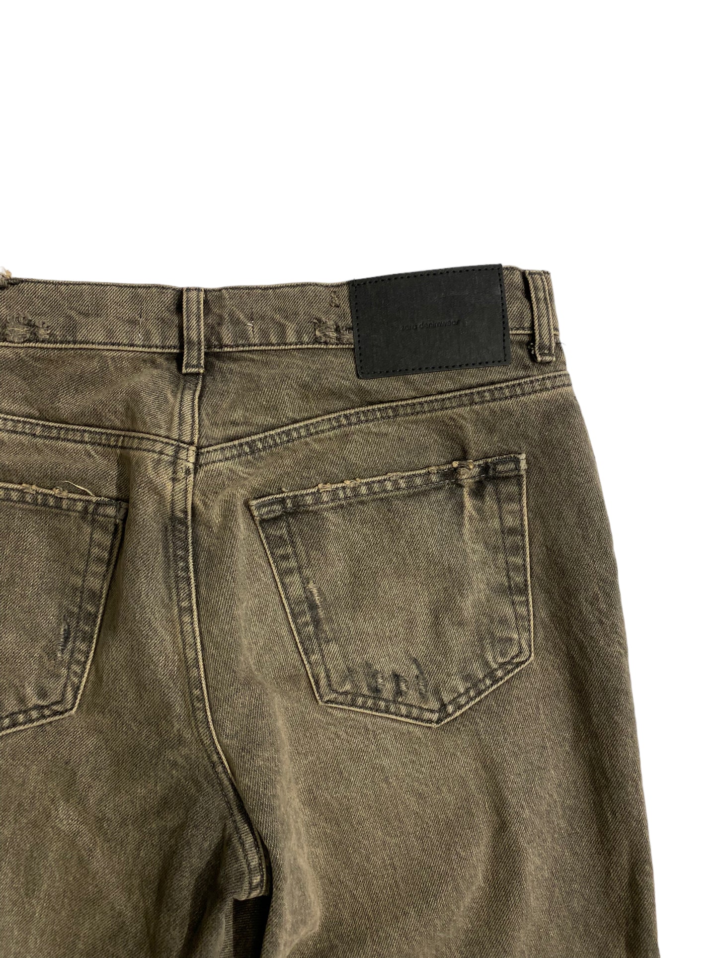 Zara brown washed denim jeans