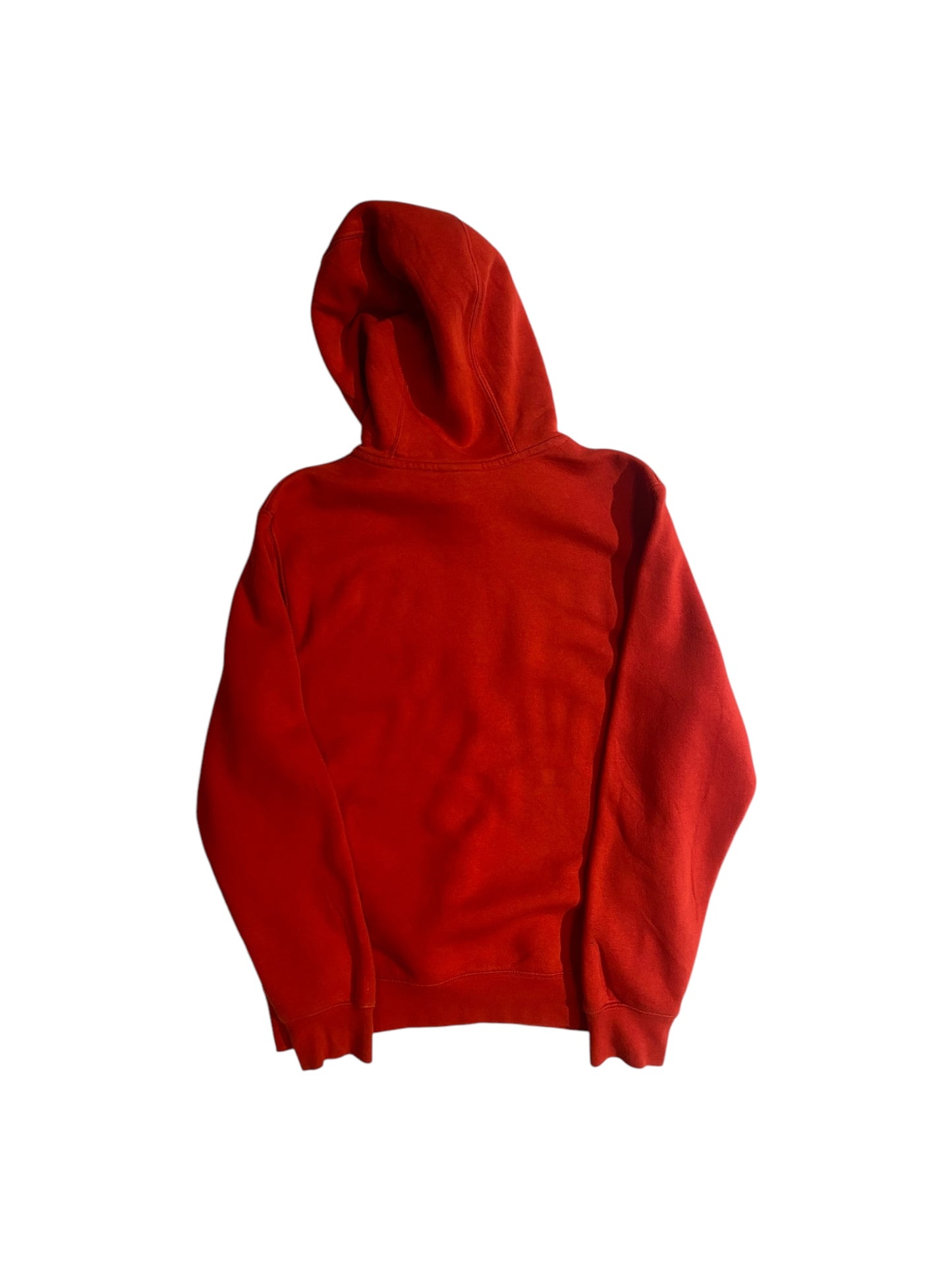 Nike red embroidered logo hoodie