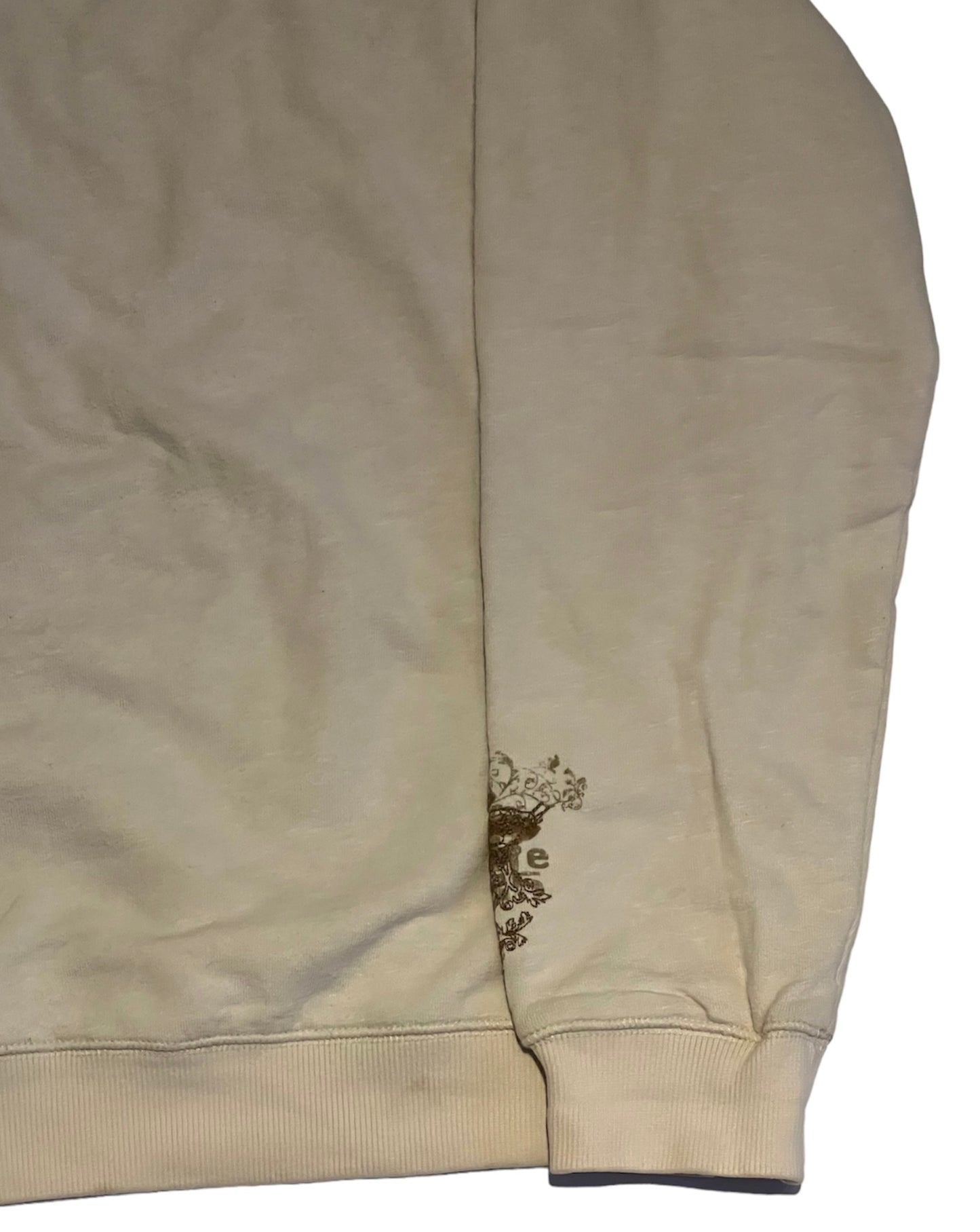 Fat face printed y2k distressed hoodie