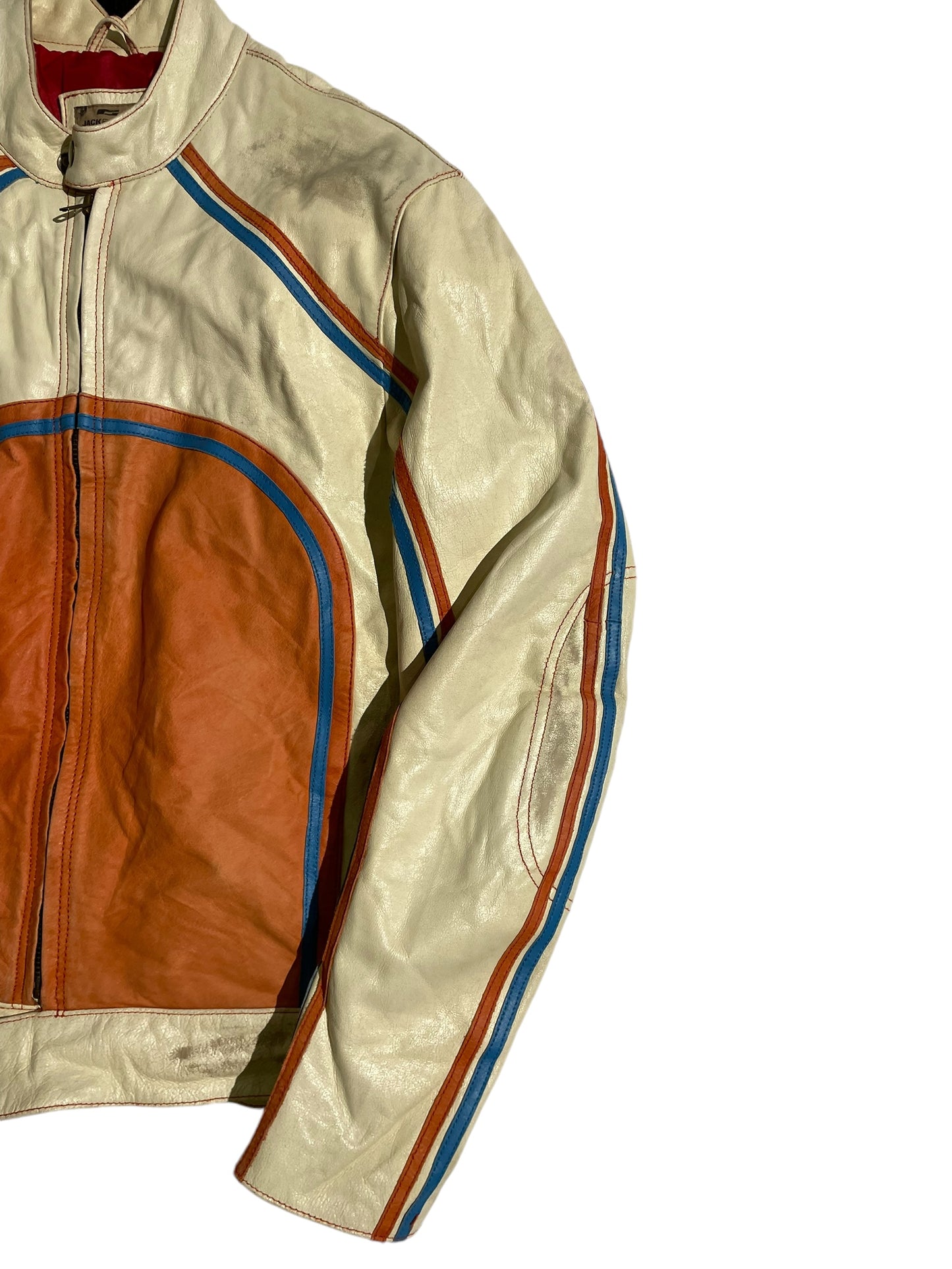 Jack & jones motor racing leather jacket