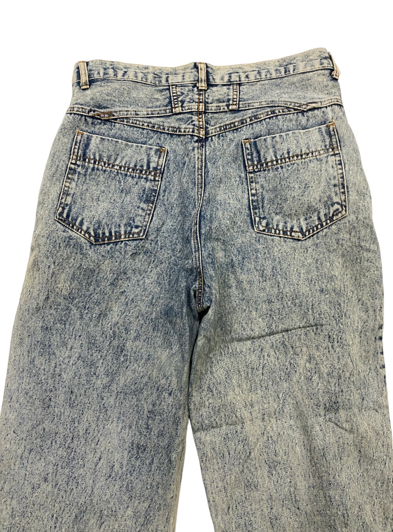 Vintage washed light blue denim jeans