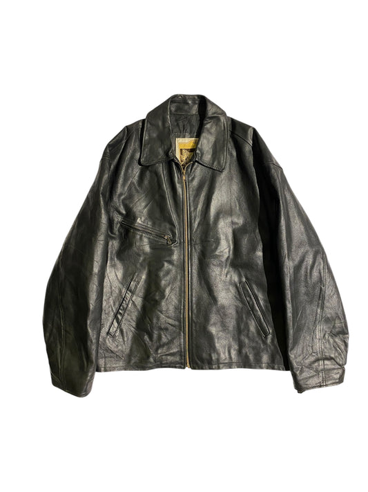 Antica pelleria heavy leather jacket