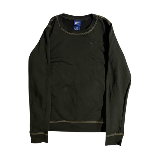 Nike black crewneck with yellow stitching