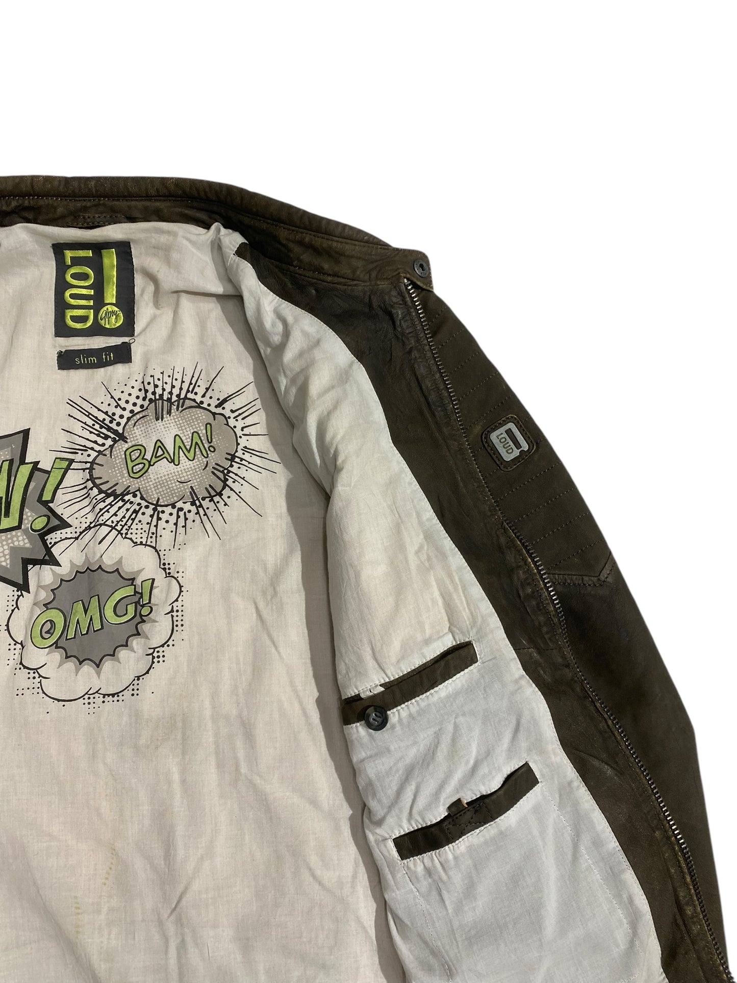 Loud motor leather jacket
