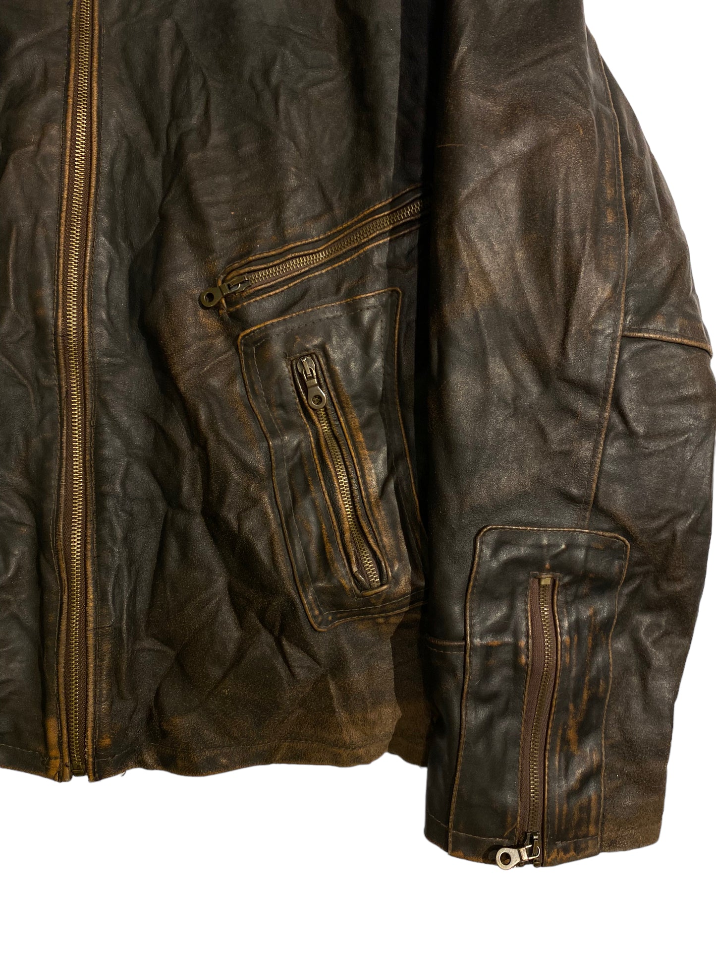 Flying wear brown leather jacket