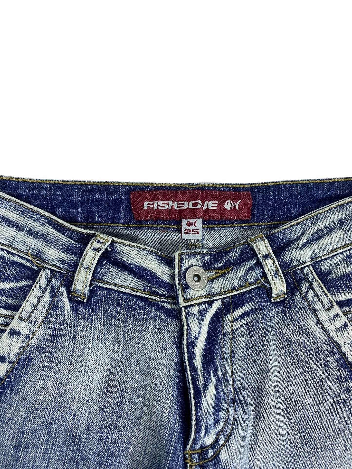 Fishbone bootcut denim jeans