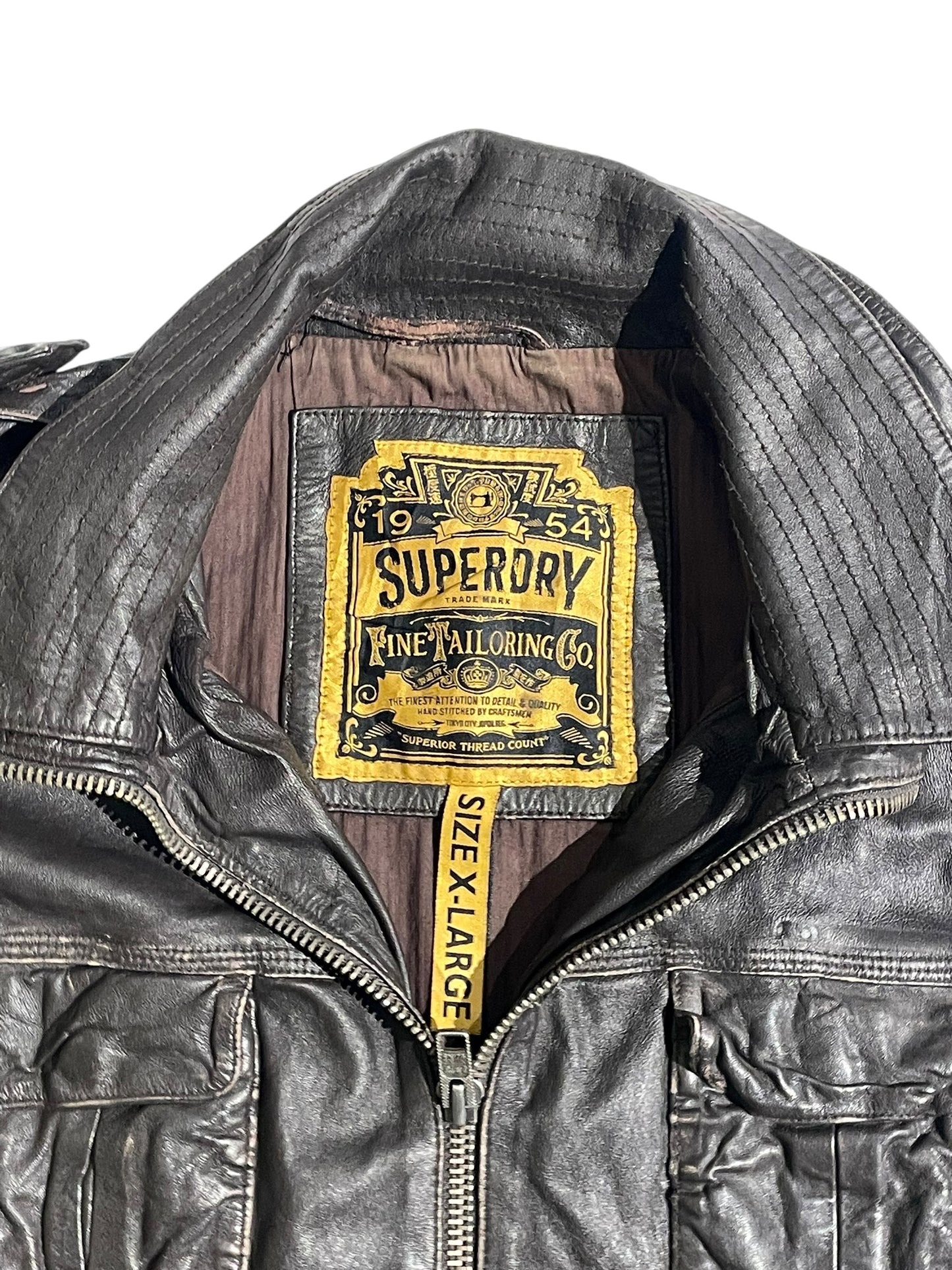 Superdry vintage leather jacket