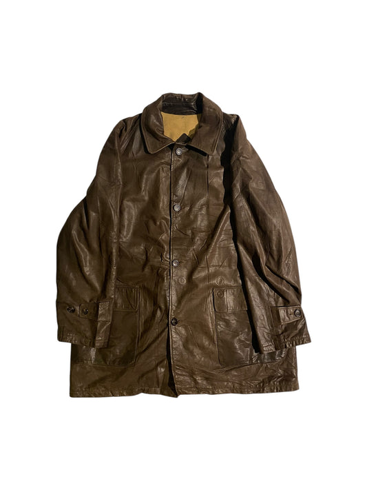 Vintage Brown leather coat