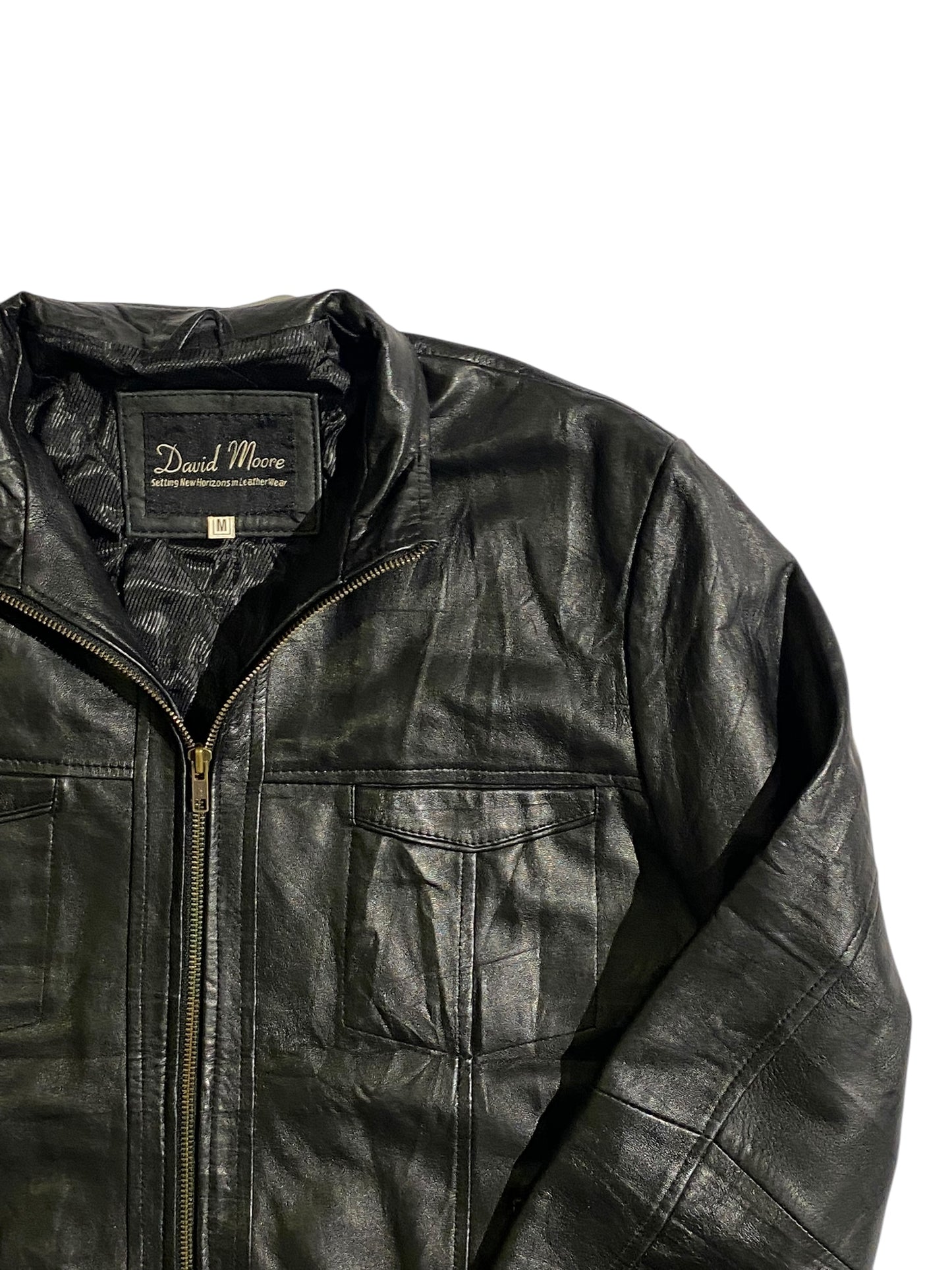 David Moore vntg leather jacket