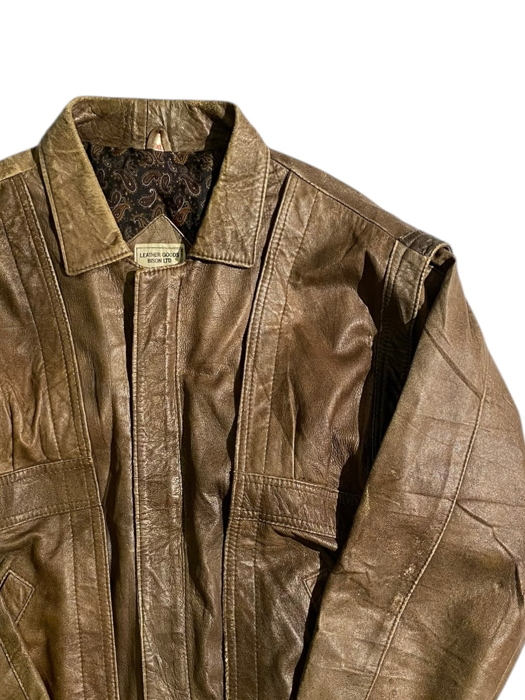 Bison LTD vintsge leather jacket