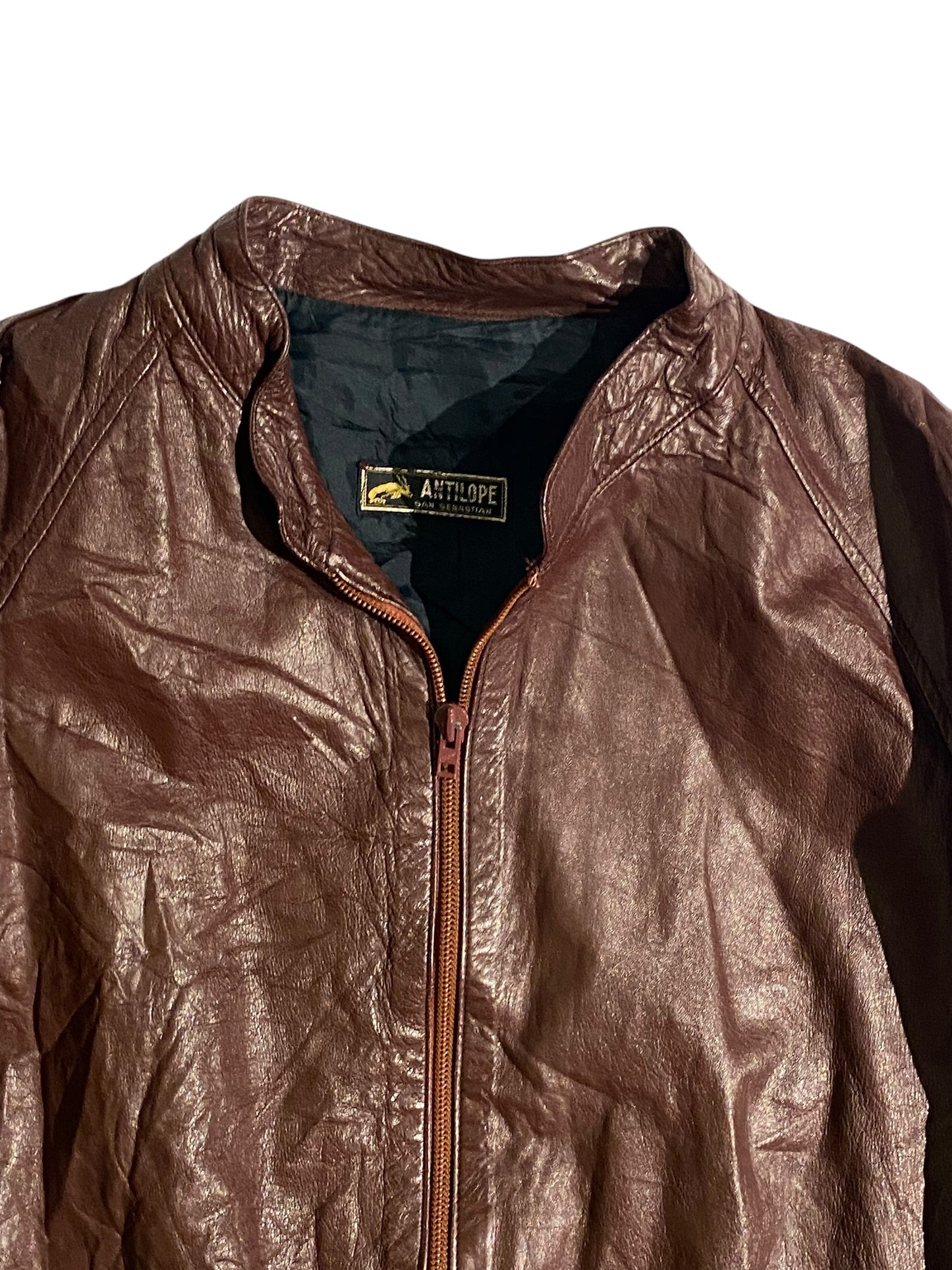 Antilope burgundy leather jacket