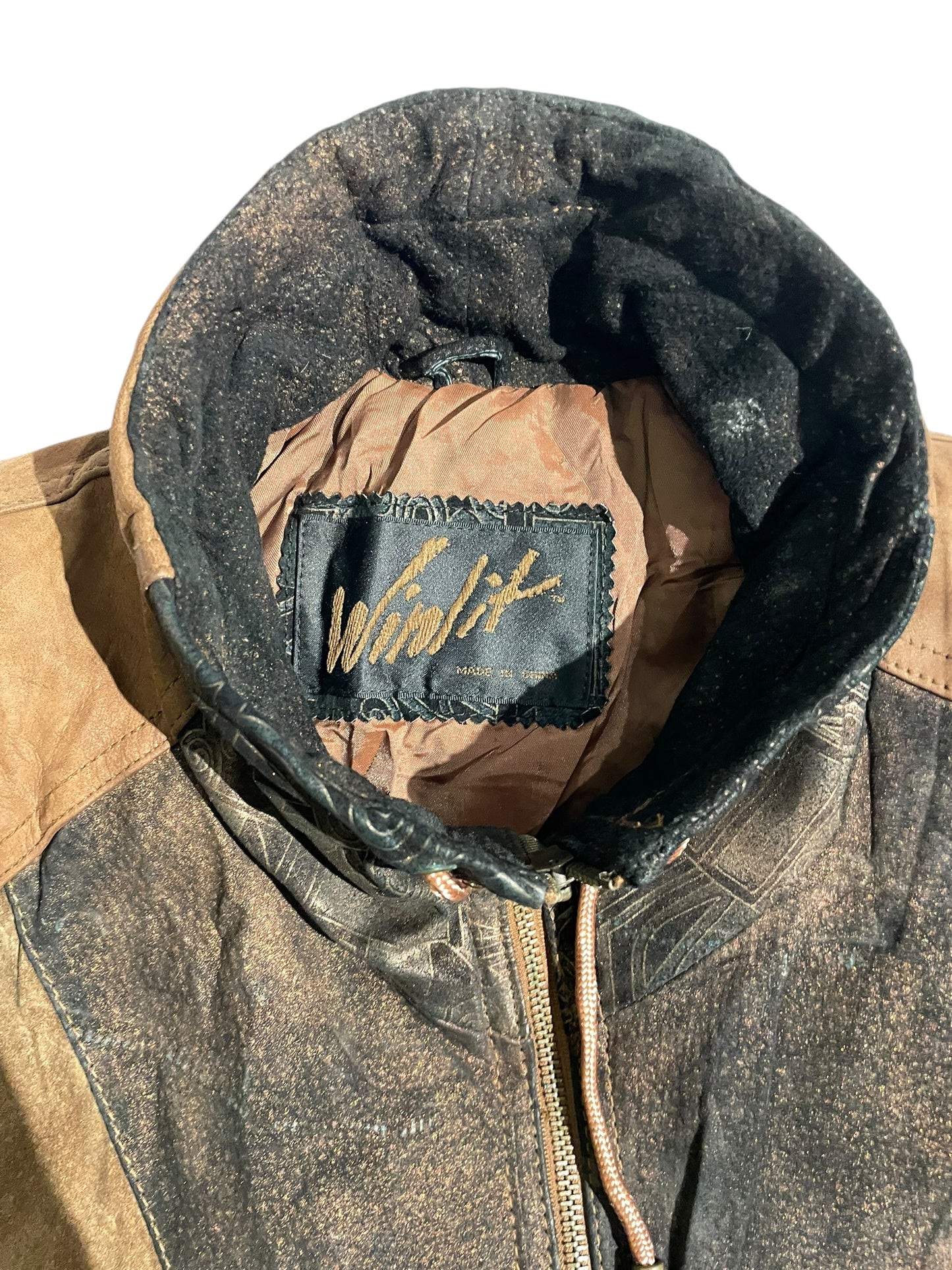 Win-lit sun leather jacket