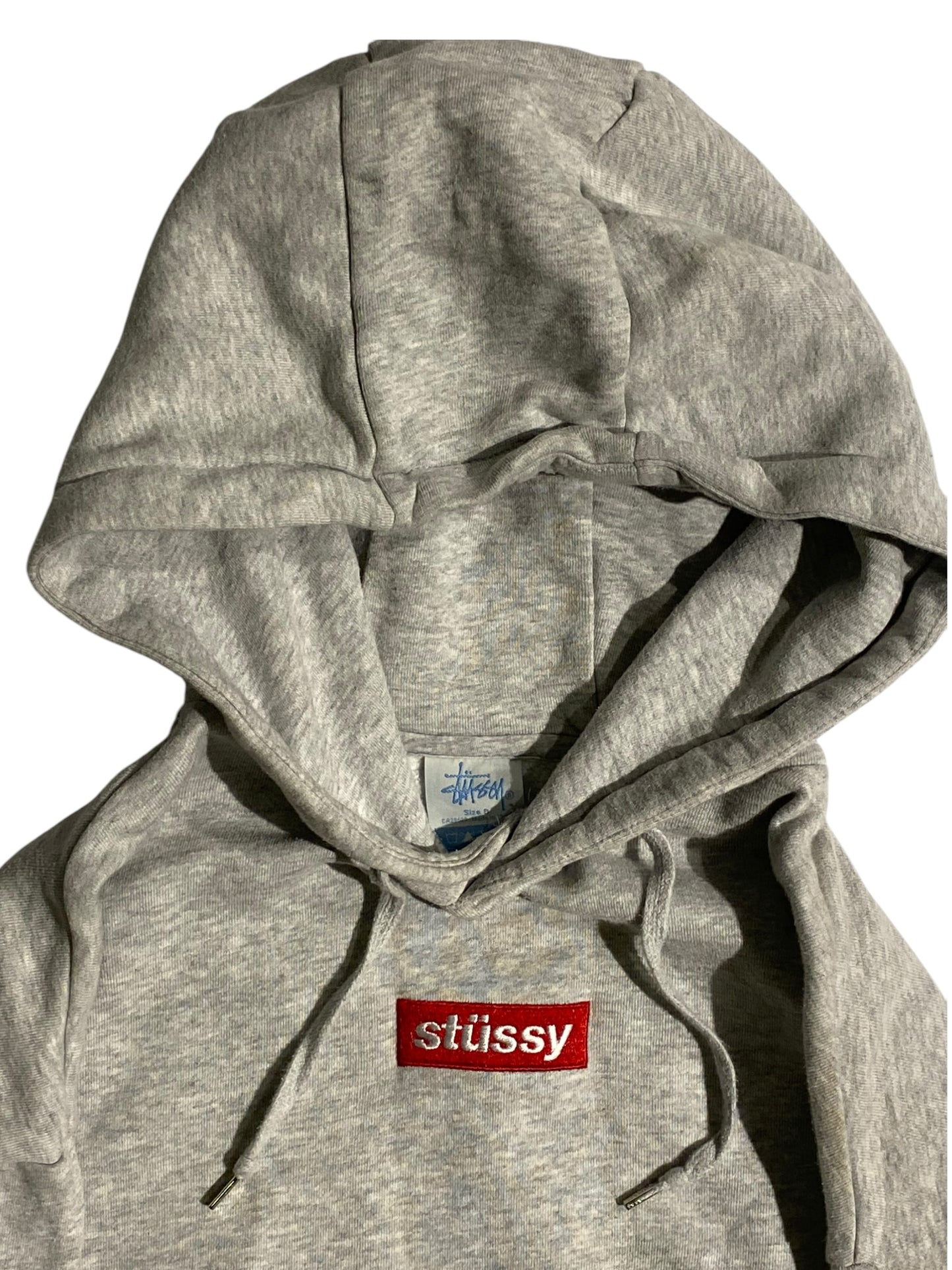 Stüssy cropped box logo hoodie