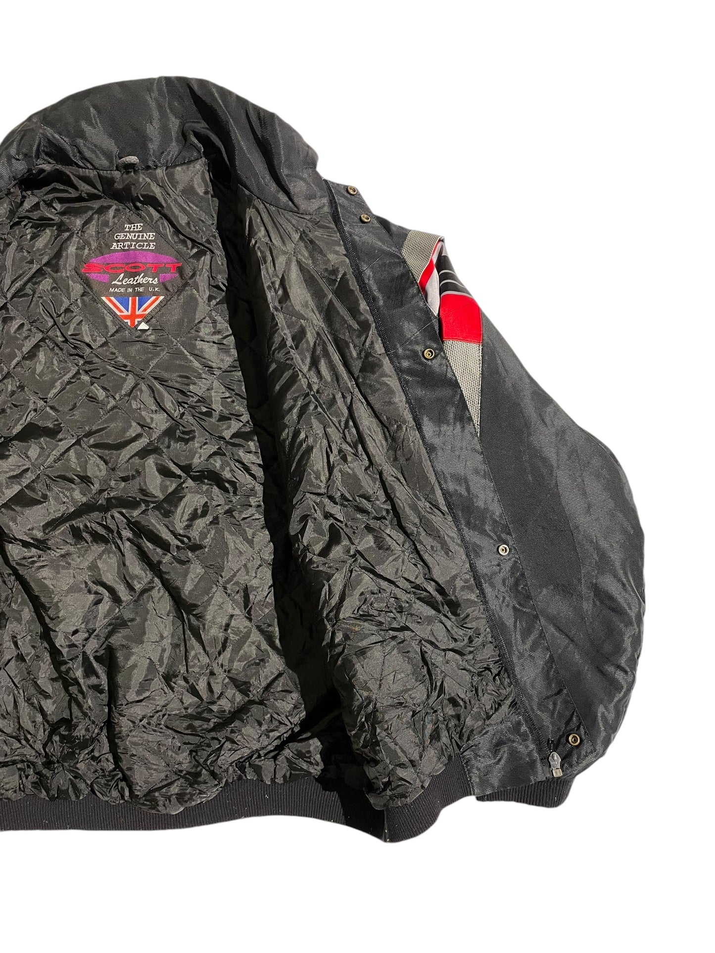 Scott leathers printed racer jacket