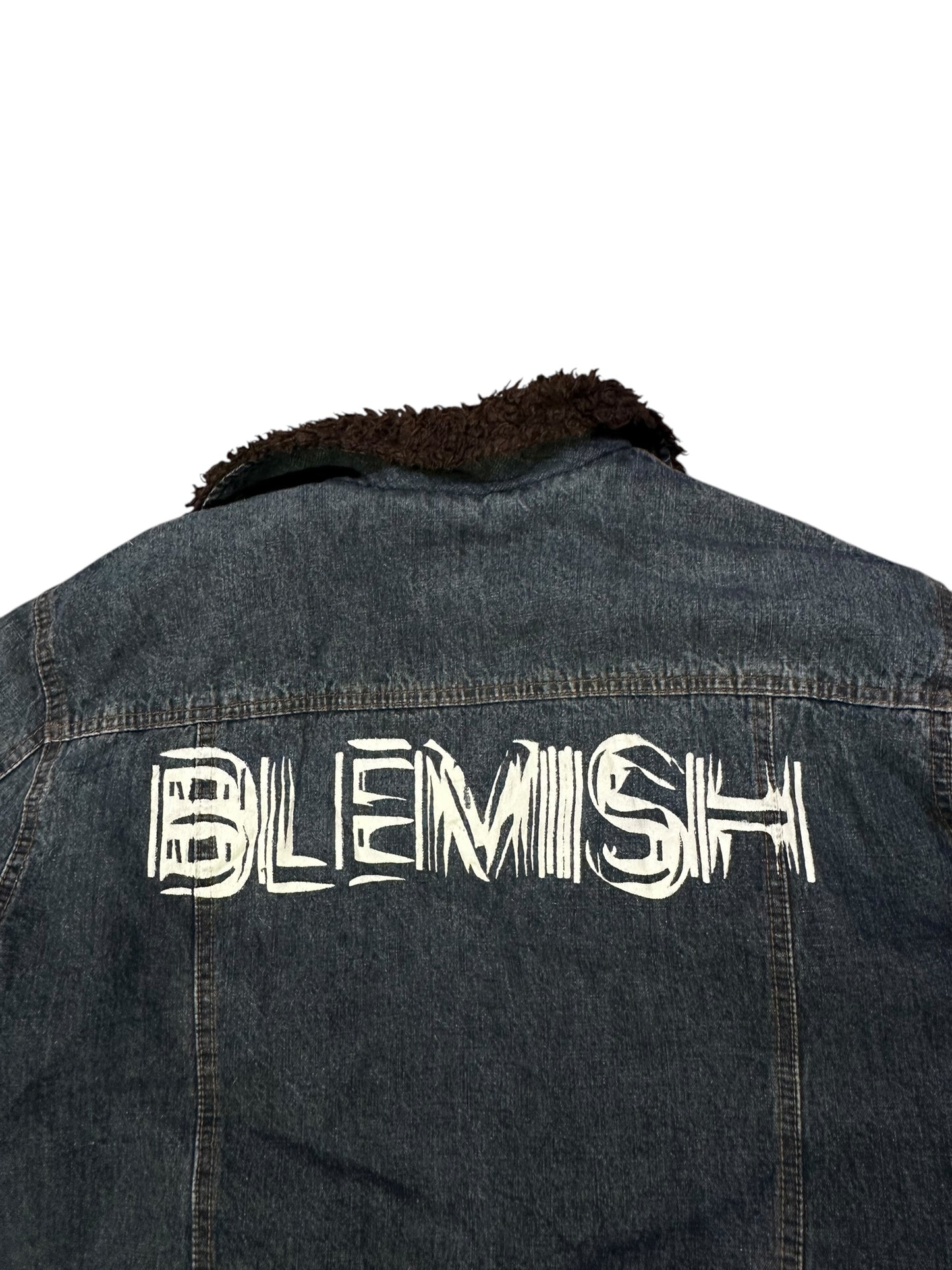 Calendo’s printed fur lined denim jacket