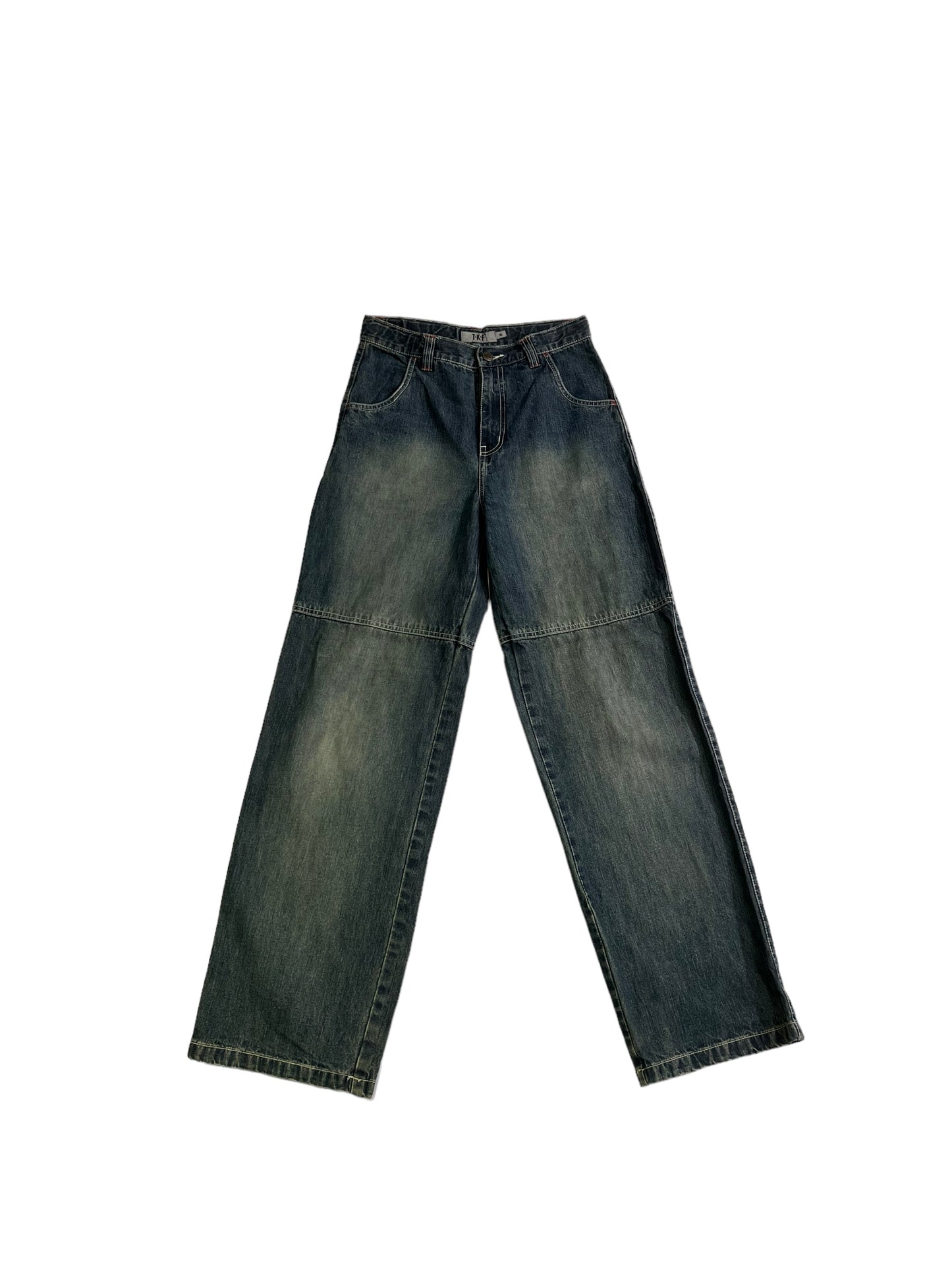 T-K-F Ice-rock embroidered jeans