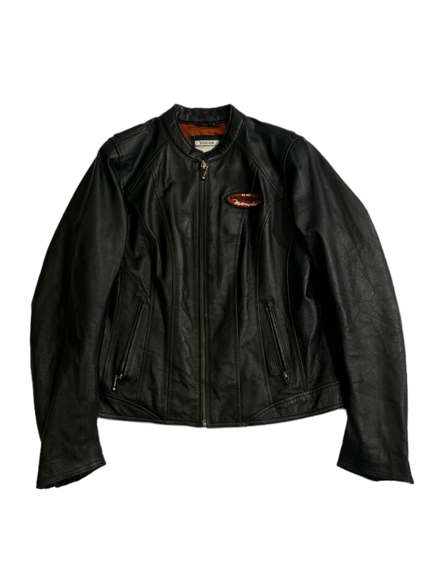Harley Davison embroidered leather jacket