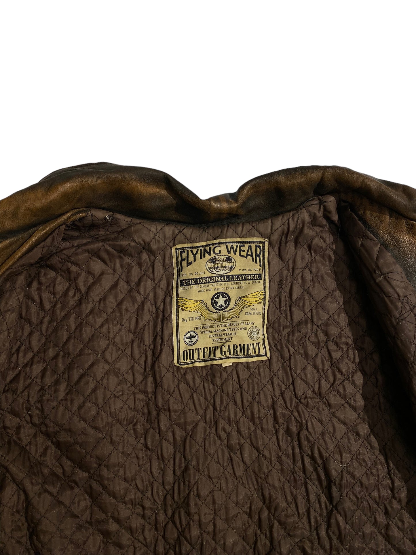 Flying wear brown leather jacket