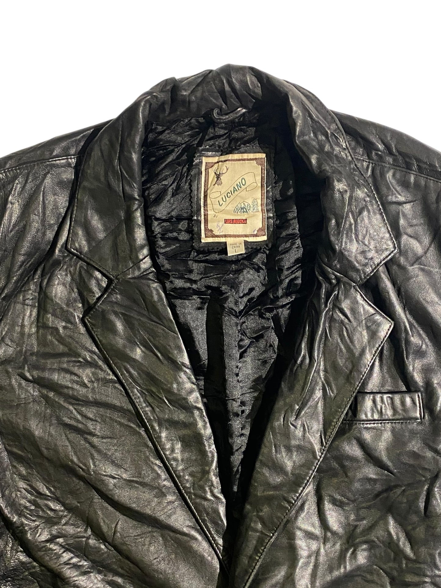 Luciano vntg leather coat