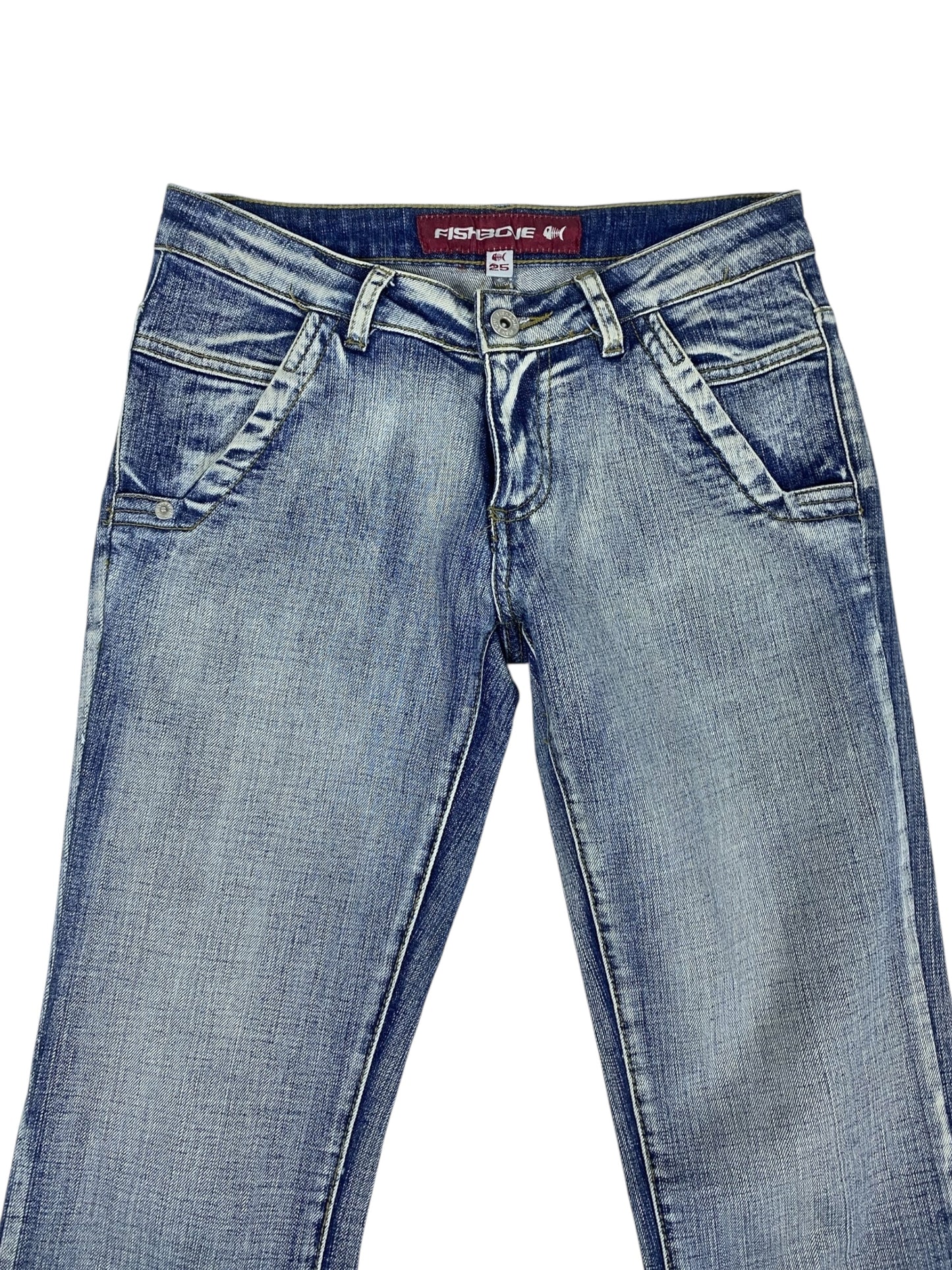 Fishbone bootcut denim jeans