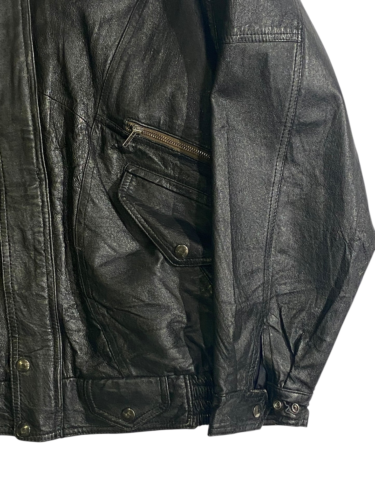 Liam Vintage black leather jacket