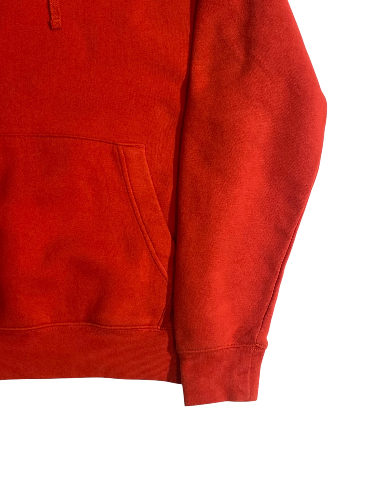 Nike red embroidered logo hoodie