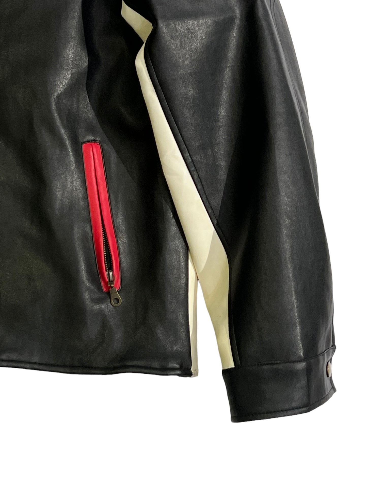 Rally moto leather racing jacket