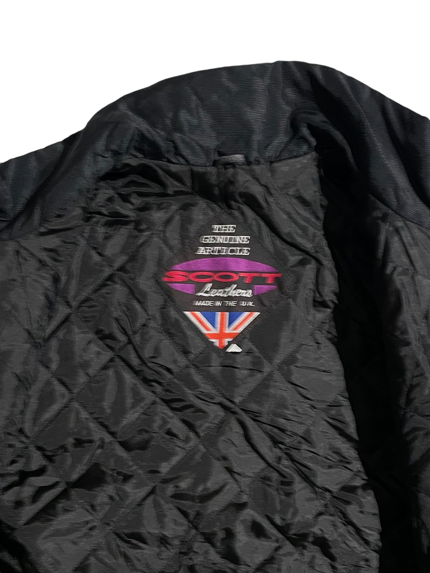 Scott leathers printed racer jacket