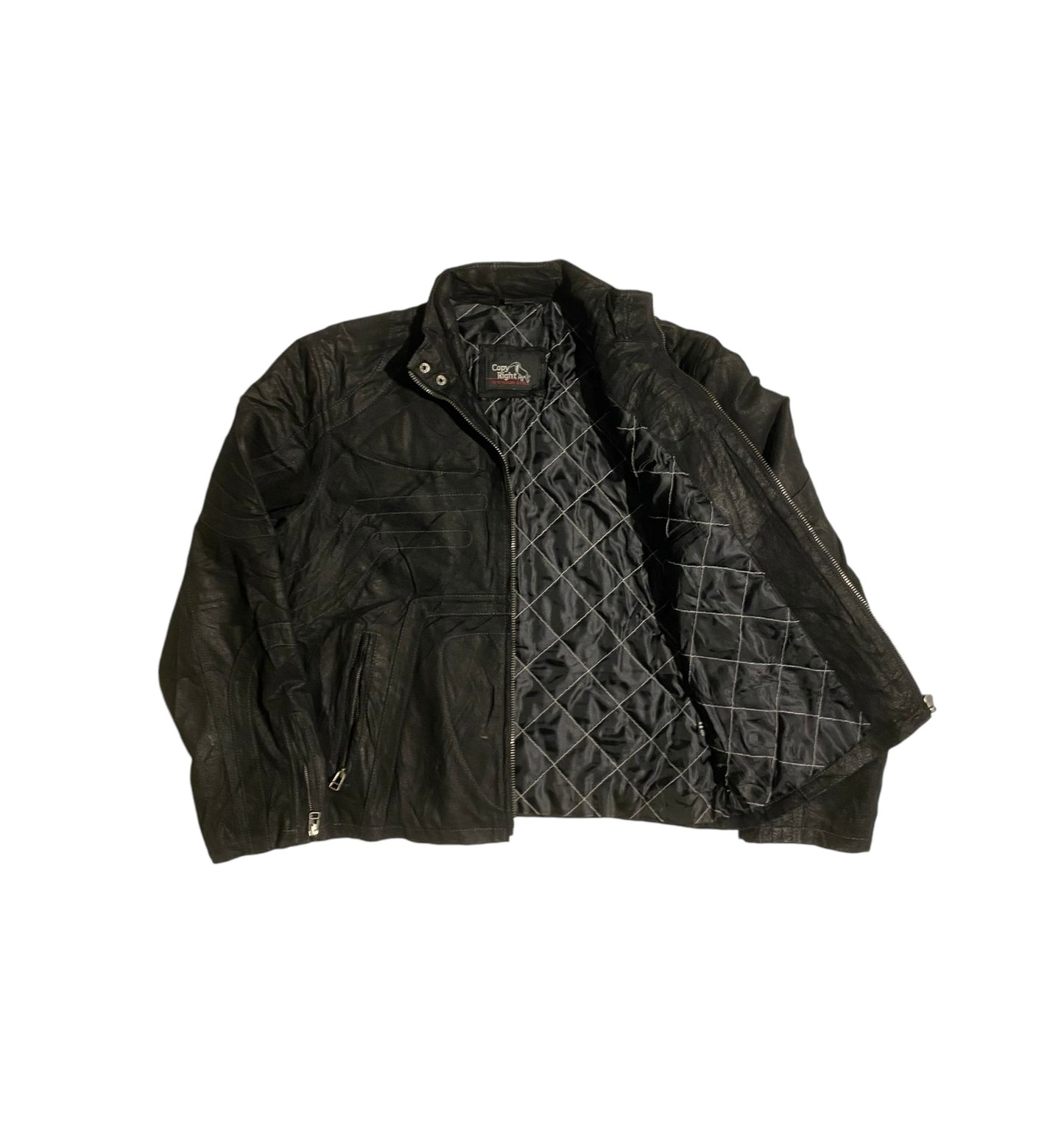 Copy right heavy leather jacket