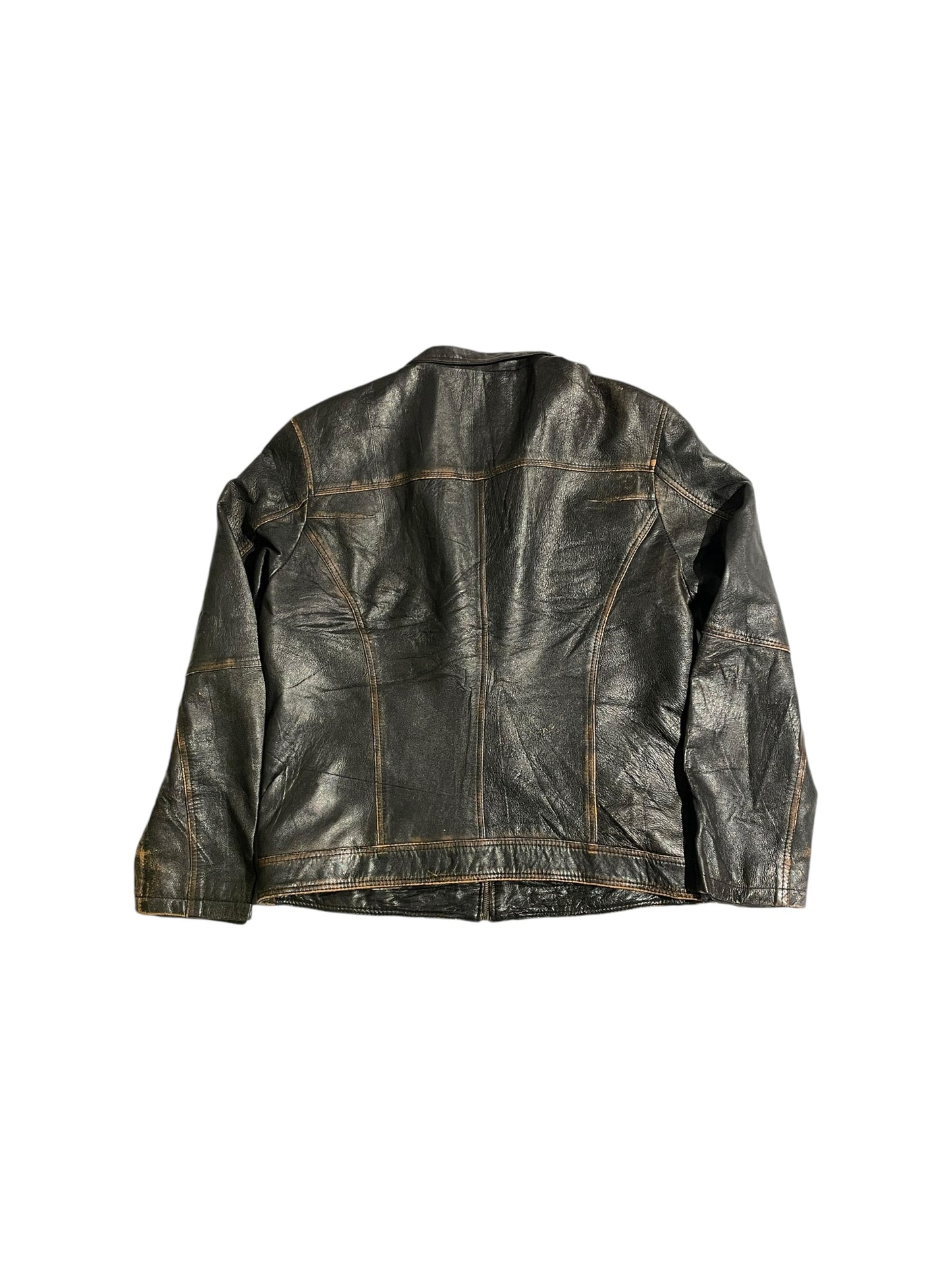 Mod art vintage leather jacket