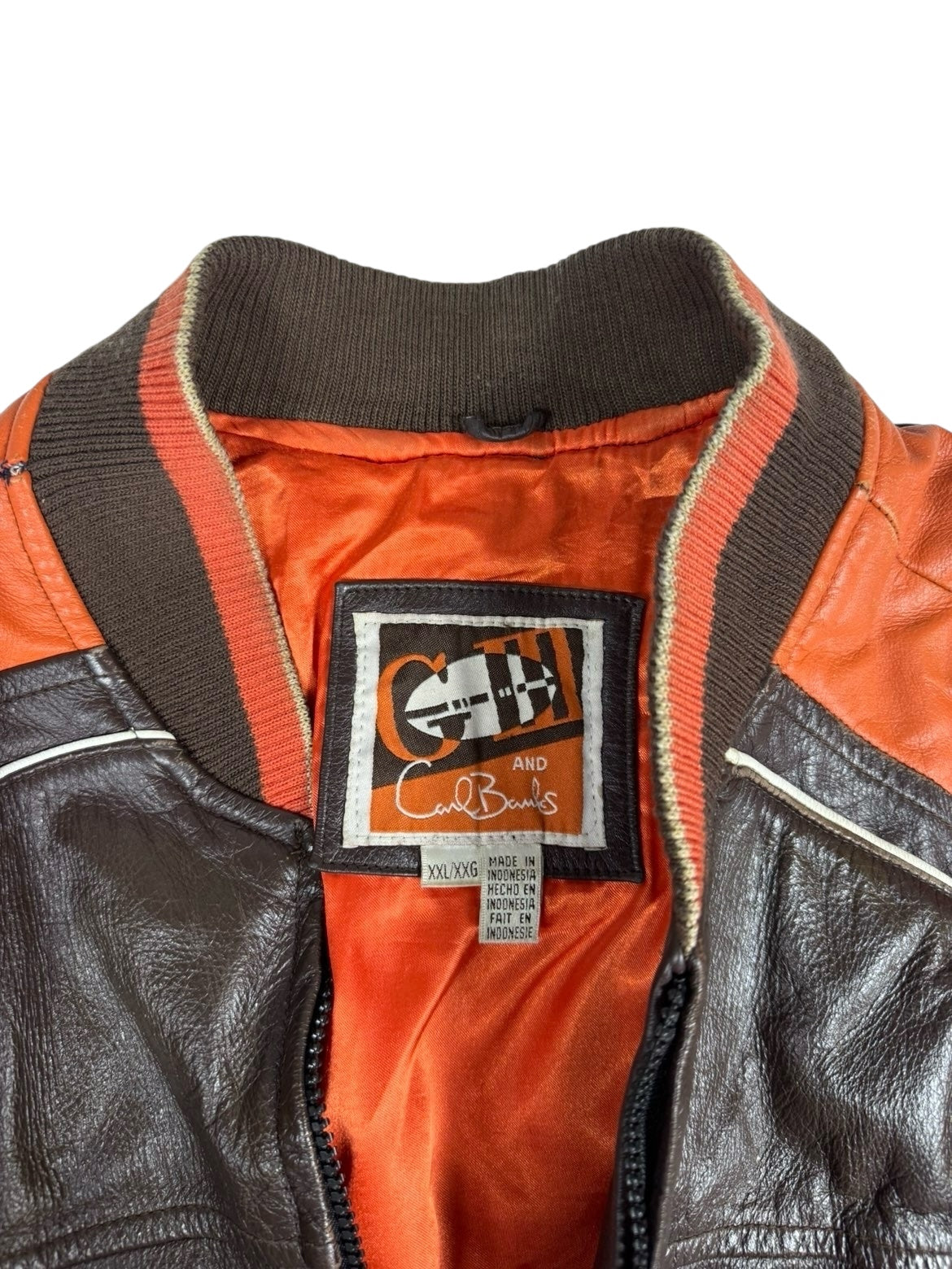 Cleveland browns genuine leather jacket