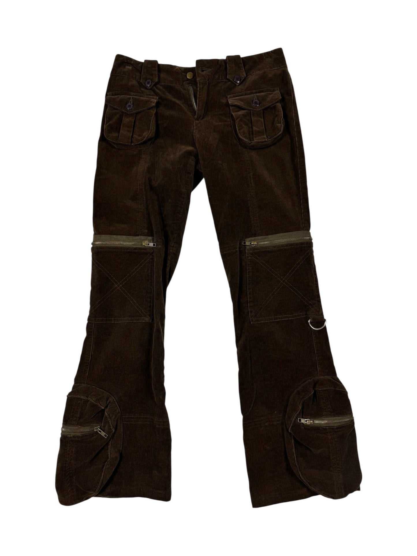 Max & Jenny velvet brown cargo pants