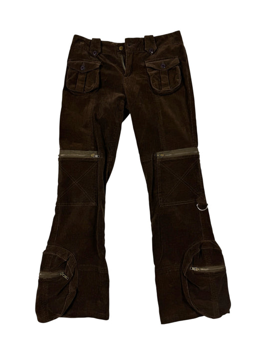Max & Jenny velvet brown cargo pants