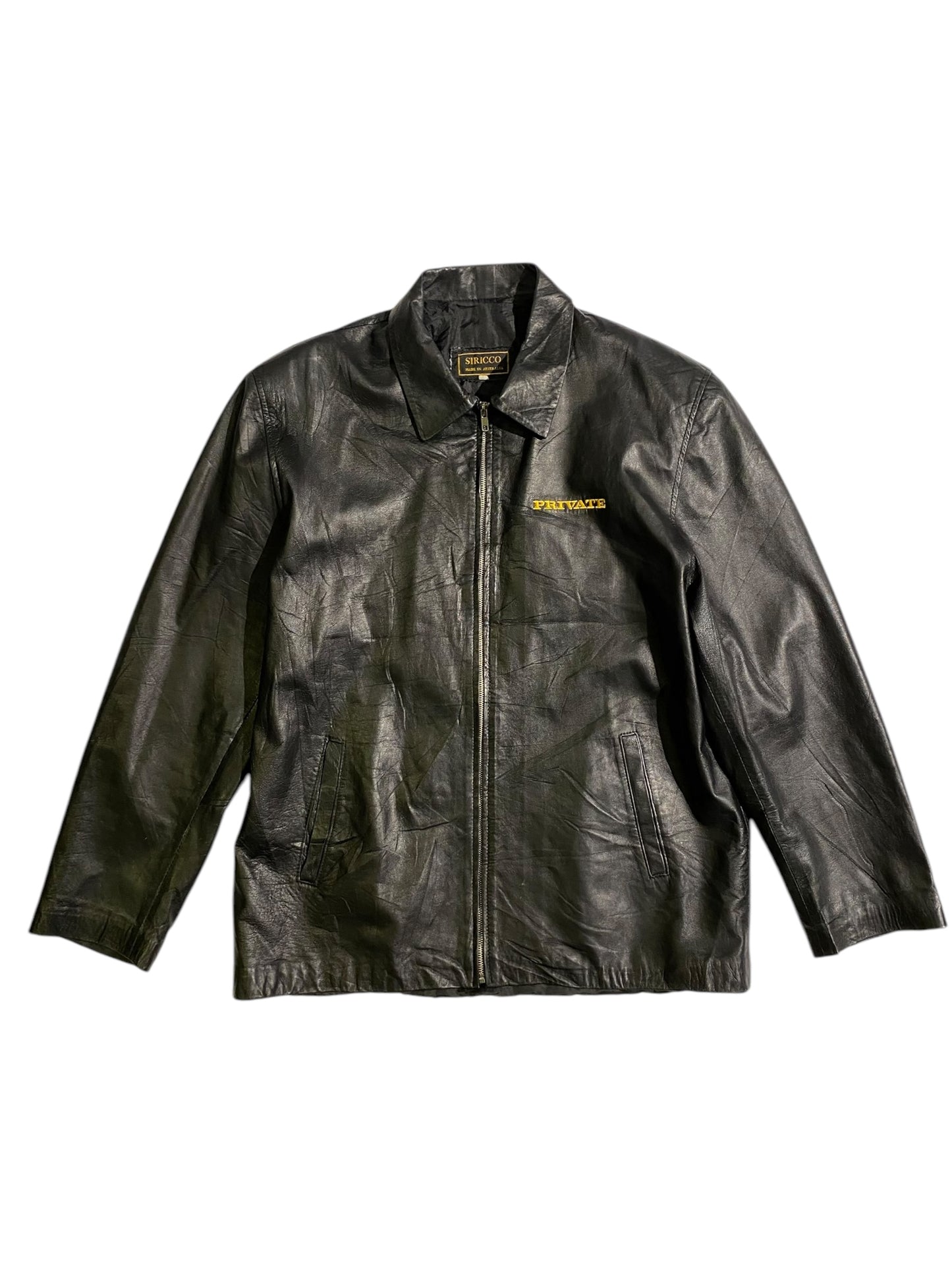 Siricco private embroidered leather jacket