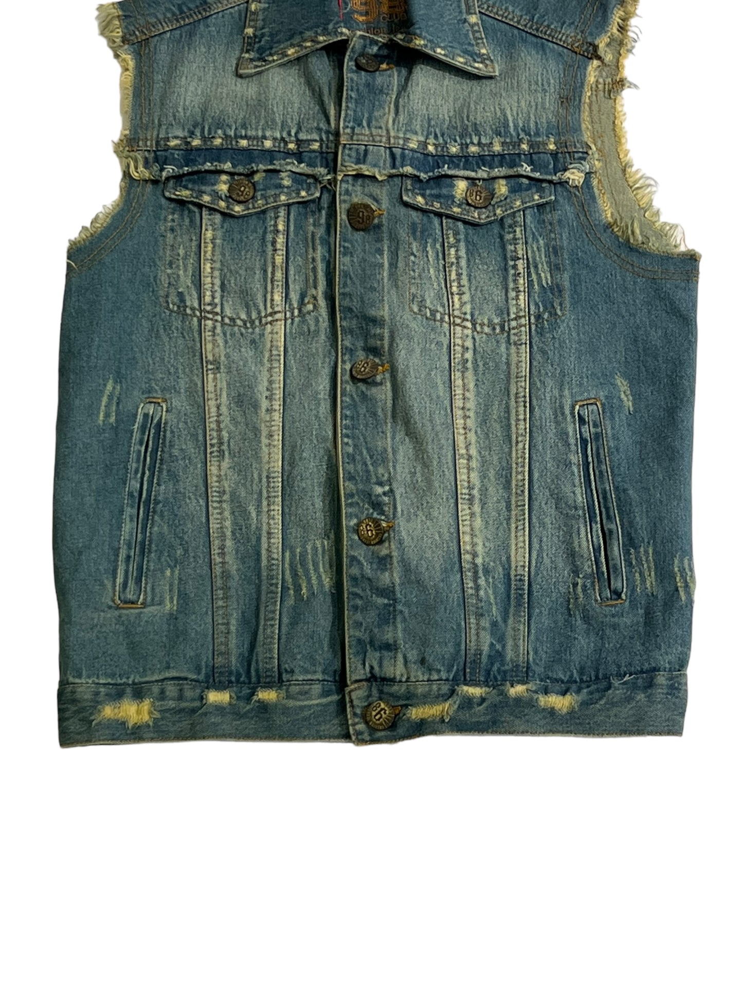 98 Club distressed vest