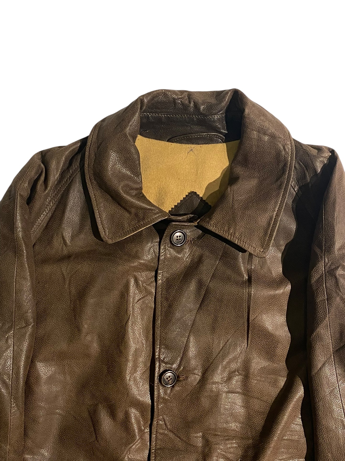 Vintage Brown leather coat