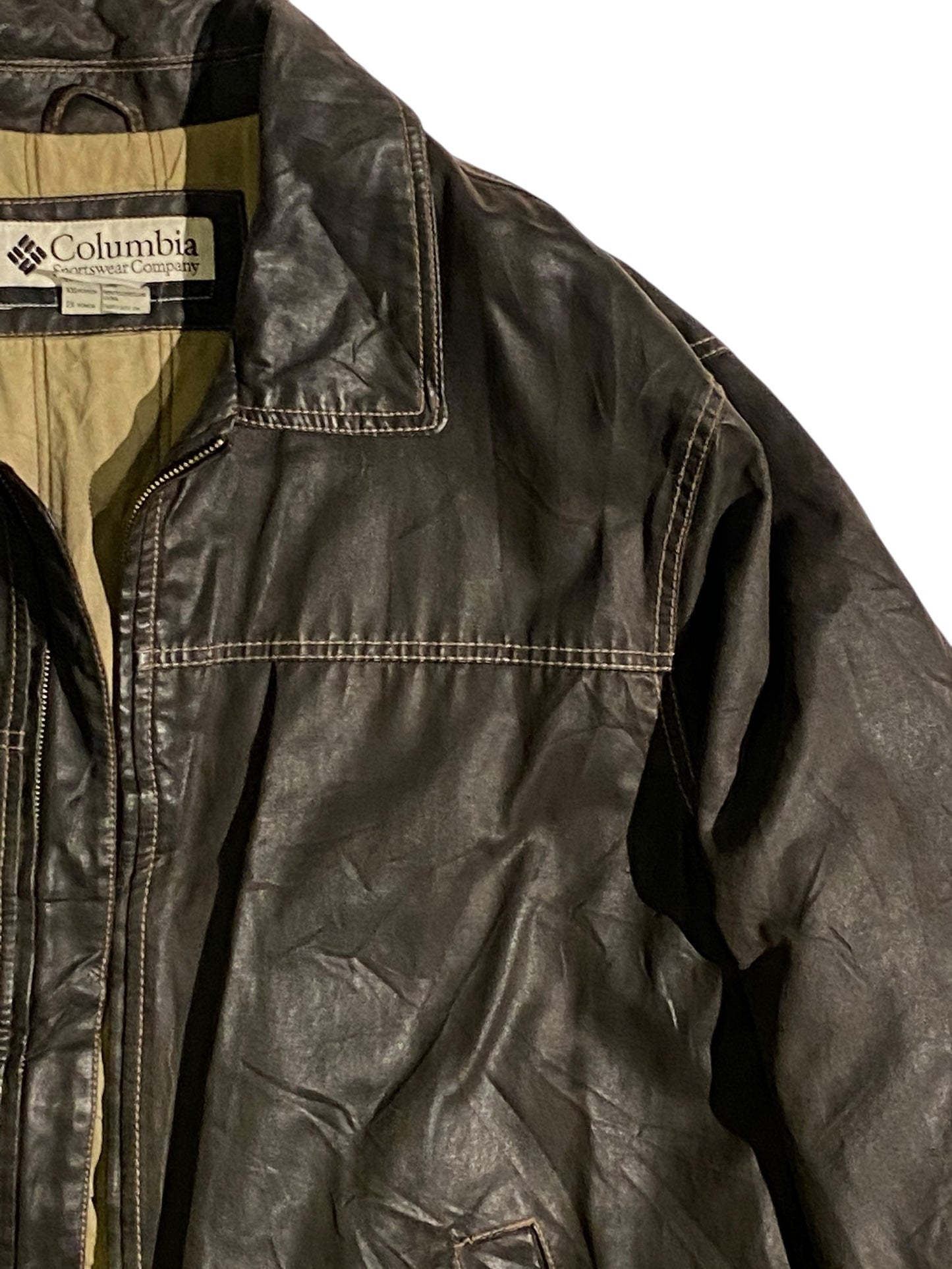 Columbia vintage heavy leather jacket