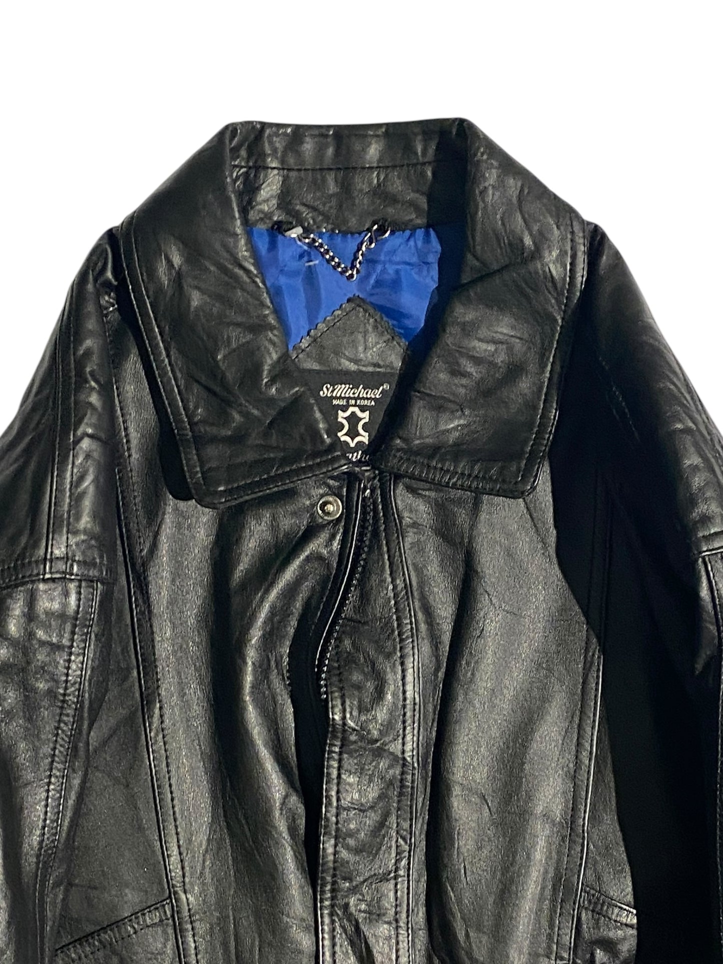 St. Micheal vintage leather jacket korea made