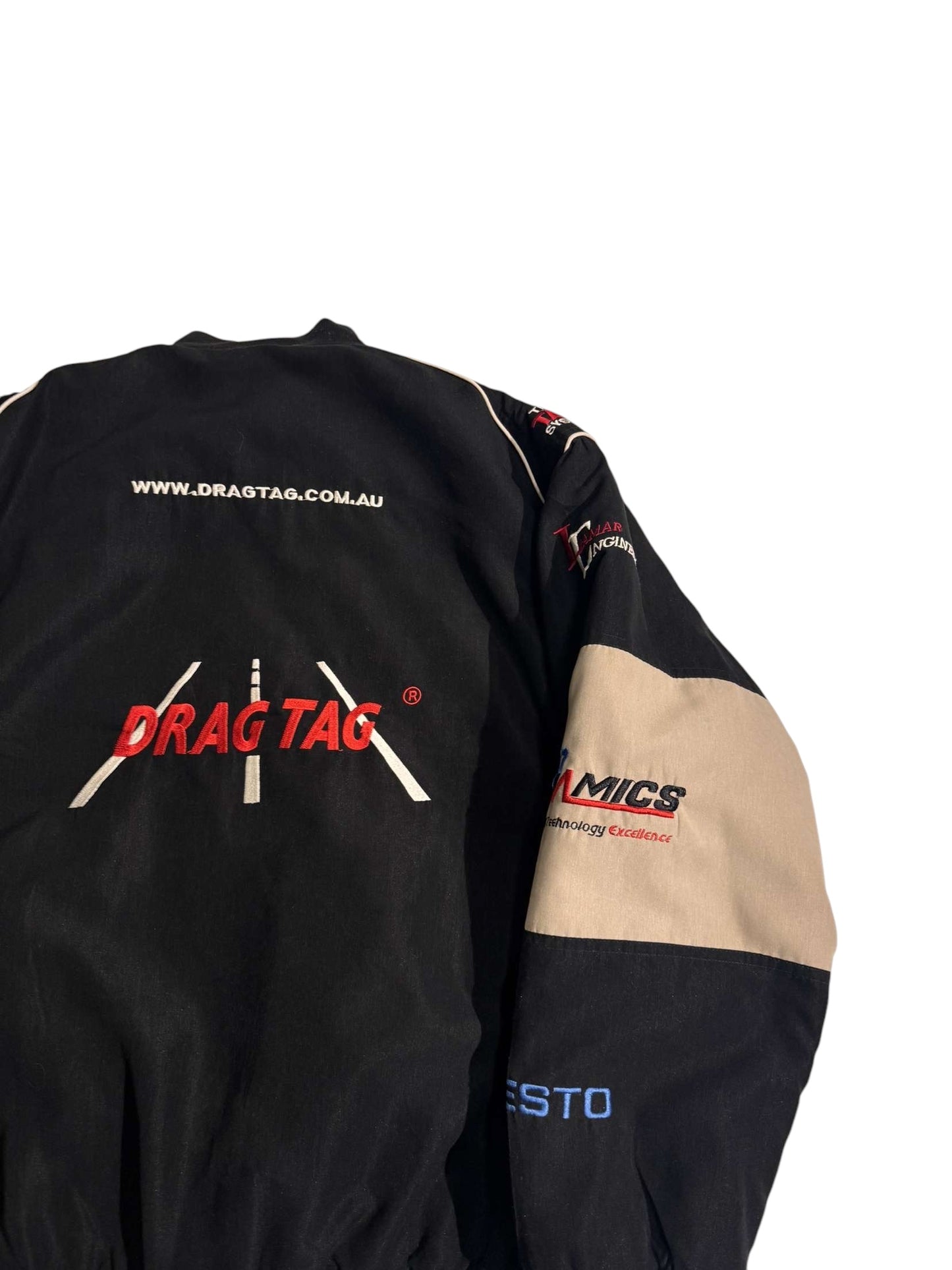 Drag-tag racing jacket