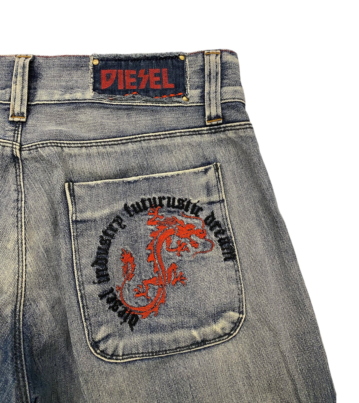 Diesel industry embroidered vintage jeans