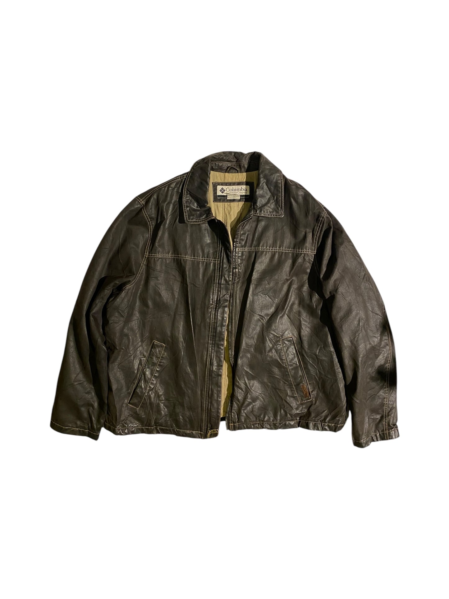 Columbia vintage heavy leather jacket