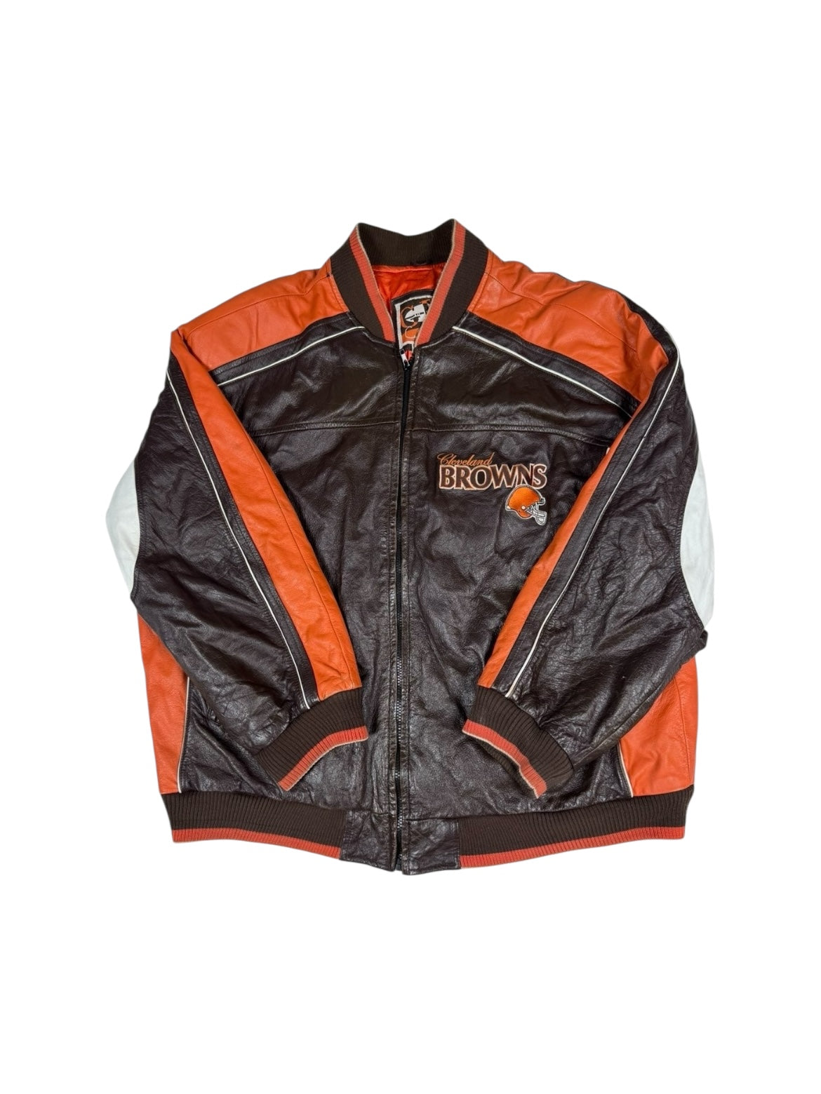 Cleveland browns genuine leather jacket