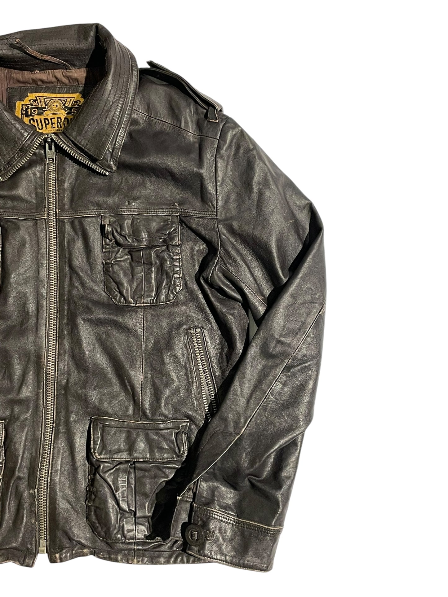 Superdry vintage leather jacket