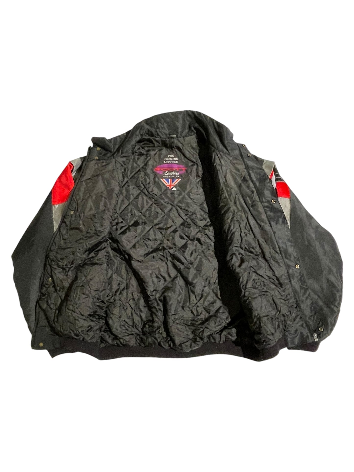 Scott leathers printed racer jacket
