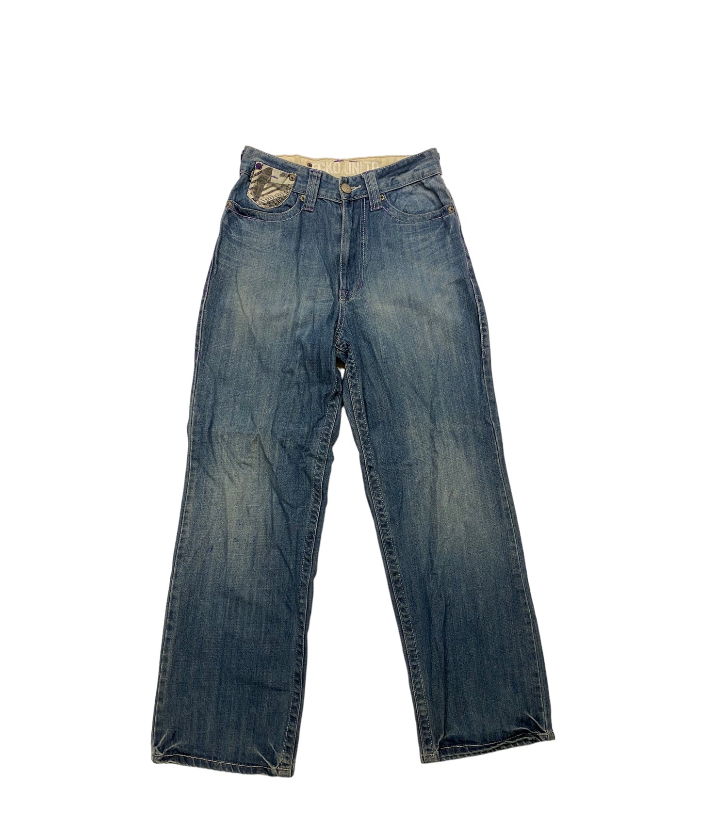 ECKO UNLTD embroidered baggy jeans