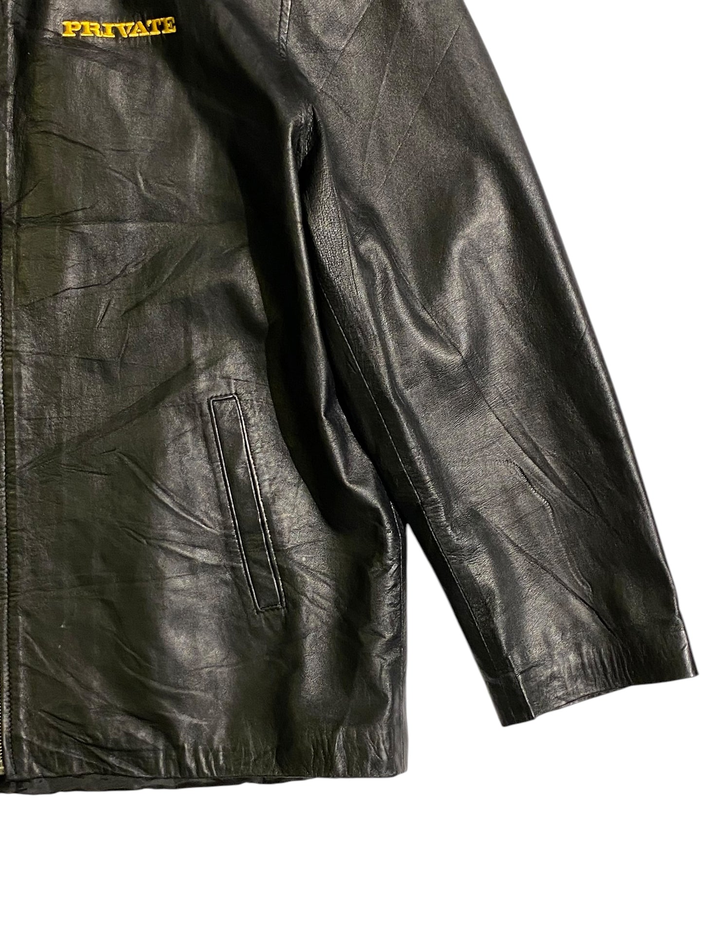 Siricco private embroidered leather jacket